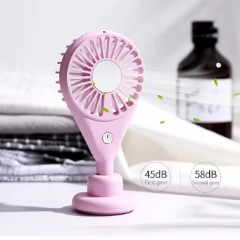 

New Mini Handheld Fan with LED Light 90 Degrees Adjustable Base USB Charging Personal Fan for Cooling Home Office Outdoor Travel