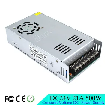 

High quality Single Output 500W 24V 21A Switching Power Supply AC 110-220V Input to DC 24V SMPS For Led Strip Light CNC CCTV
