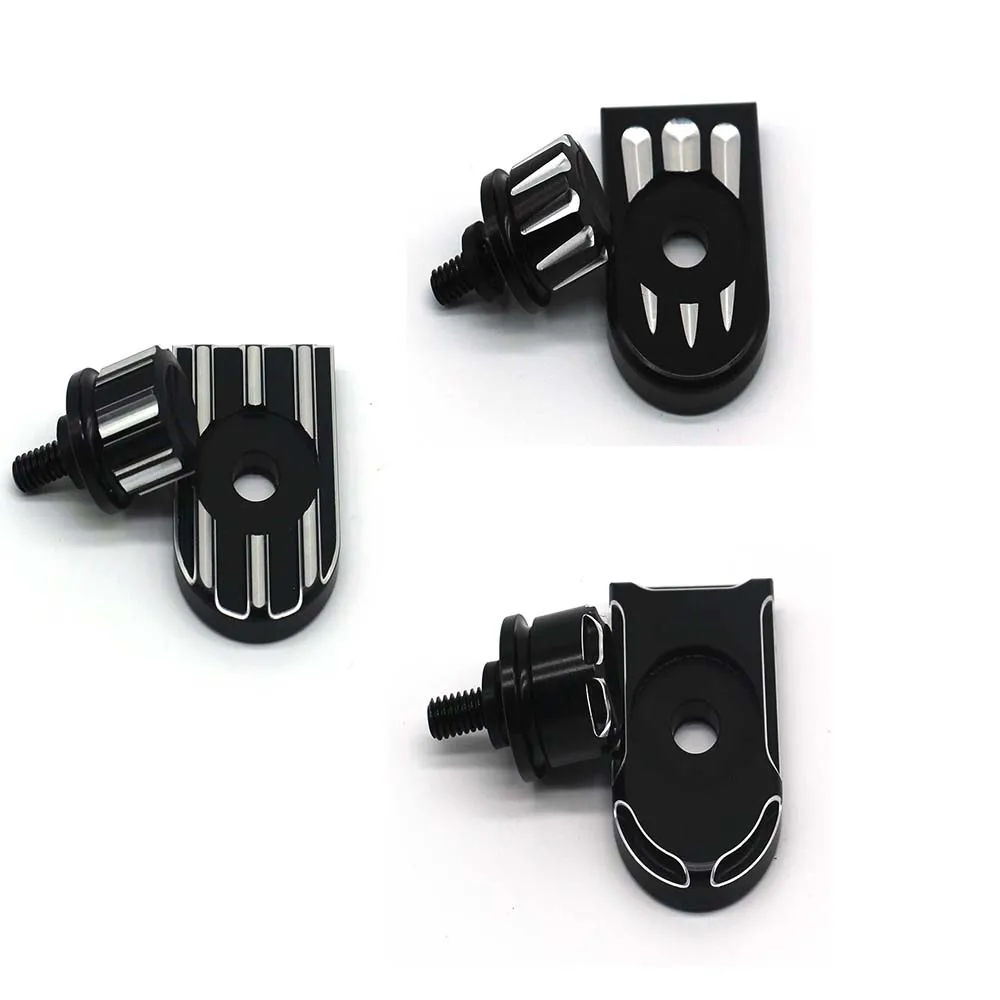 Rear Seat Bolt Tab Screw Mount Knob Cover Kit For Harley Sportster XL Dyna Touring Ultra Fatboy Softail FLHR FLHX Deep Edge Cut |