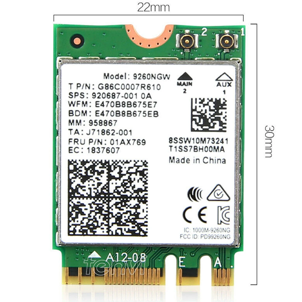 9260NGW для сети ноутбука Bluetooth 5,0 wifi 1,73 Гбит/с беспроводная карта с низкой задержкой маленький адаптер Портативный высокоскоростной двухдиапазонный