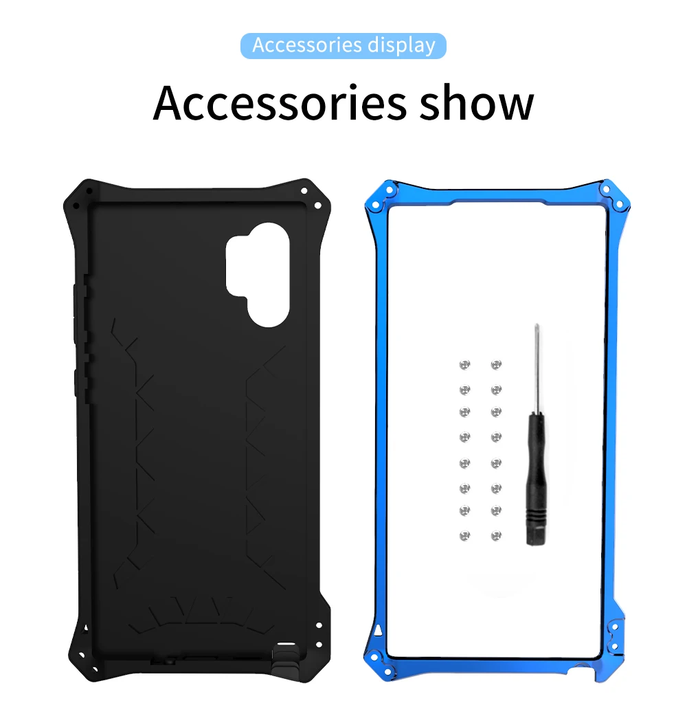 Для samsung Galaxy note 10 Plus+ note 9 note 8 note10 чехол Gundam Armor Life водонепроницаемый противоударный алюминиевый металлический чехол