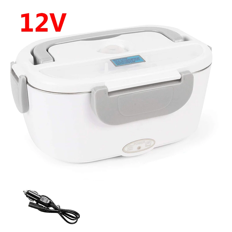 12V 24V 110V 220V электро ланч бокс из нержавеющей стали автомобильный домашний офис Отопление Bento Box Дети еда нагревающий контейнер портативный набор - Цвет: 12V Car