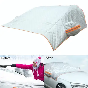 

210*165cm Car Windscreen Cover Heat Sun Shade Anti Snow Frost Ice Shield Dust Protector Universal Winter Car Window Glass Cover