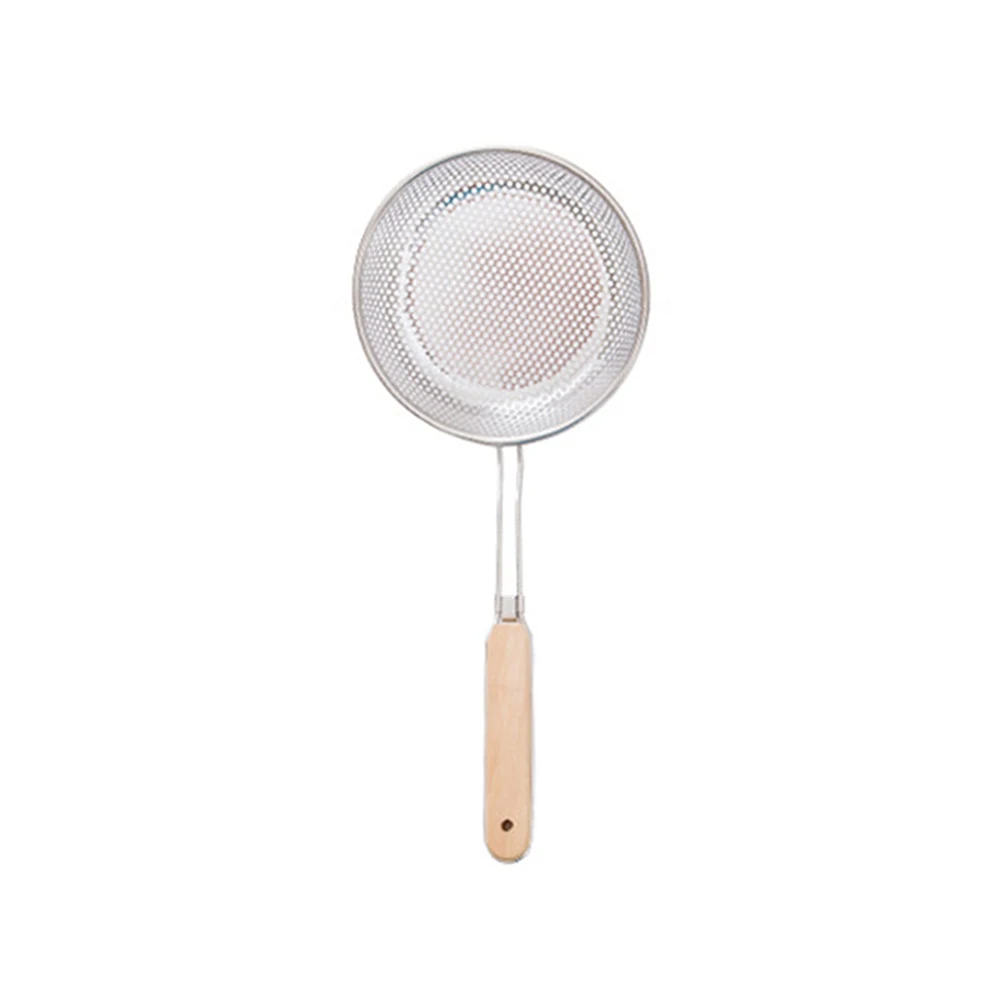 New Stainless Steel Frying Spoon Household Kitchen Fence Mesh Spoon Large Spoon Mesh Filter Spoon - Цвет: ZMM3868