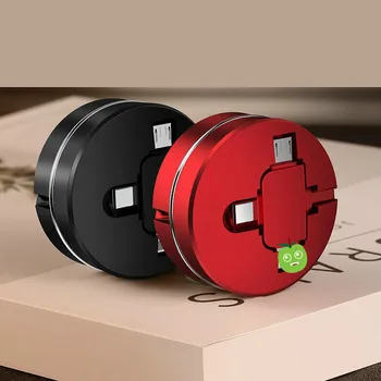 

Telescopic Data Line Fast Charging Cable for iPhone Type-c Android Strong Durable Multi USB Extension