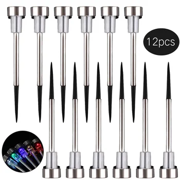 

12PCS LED Solar Garden Lights Outdoor Solar Powered Lamp Waterproof Led Landscape Lighting Pathway Patio Yard Lawn Decoration