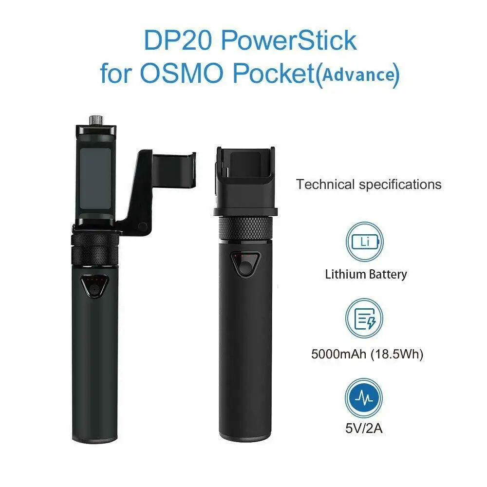  Smatree 5000 mAH Portable Charger for DJI OSMO Pocket 5000mAh with Tripod and Holder Set for iPhone
