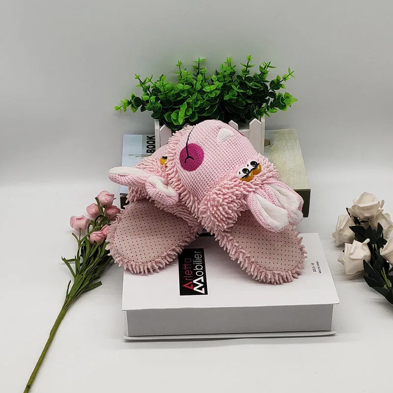 Rabbit Cute Animal Slipper For Women Girls Fashion Kawaii Fluffy Winter Warm Slippers Woman Cartoon House Slippers Funny Shoes