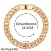 New Fashion Chunky Metal Chain Anklet For Women Men Rhinestone Gold Silver Color Cuban Foot