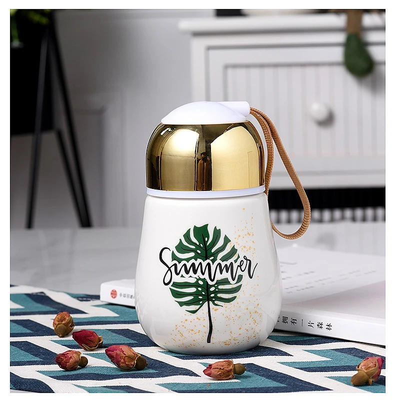 Милая керамическая лампочка с рисунком из мультфильма, кружки, простые и удобные для переноски капучино латте, кофейные молочные чашки, подарки для детей