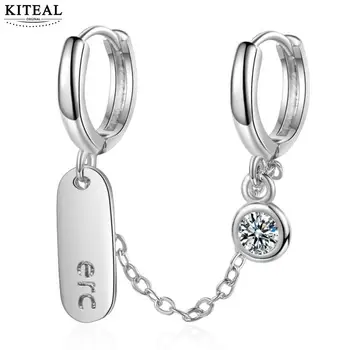 

KITEAL Fashion Design silver color women clip on earrings Niche Check women earing Engagement Jewelry Accessories