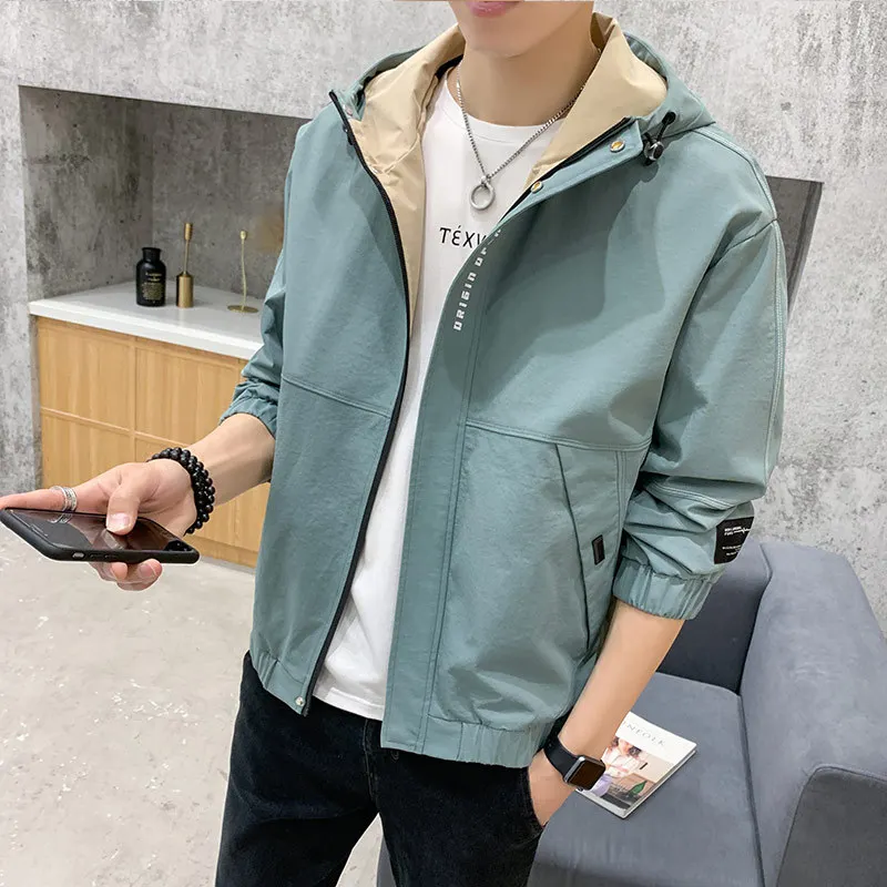 

MEN'S Coat Spring 2020 New Style Korean-style Fashion Slim Fit Handsome Versatile Casual Hooded Tops Jacket Men's