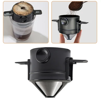 

Coffee Filter Portable Folding Hand-Made Coffee Filter-Free Stainless Steel Filter Reusable Foldable Filter Cup