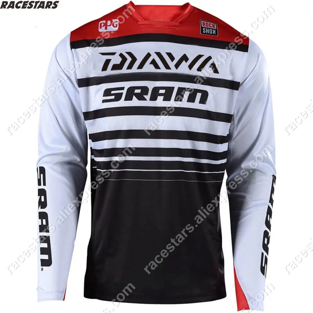 Новые мотоциклы Джерси Мотокросс рубашки SRAM команда Горные Джерси MX MTB внедорожный горный велосипед clycling с длинным рукавом mtb Джерси - Цвет: 8