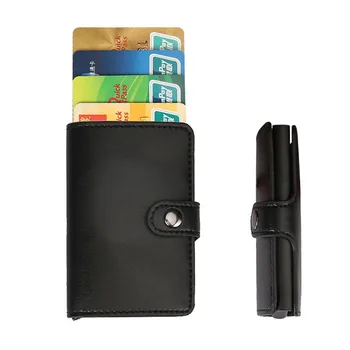

Stainless Iron Leather Men Wallet ID Credit Card Protector Holder Purse Case#p30