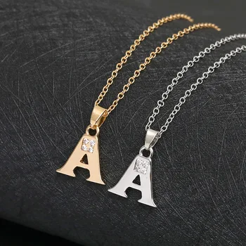 

30pcs Stainless steel alloy alphabet Initial Letter A America 26 English word Letter Family friend name sign Necklace jewelry