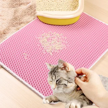 

Double-Layer Cat Litter Mat Pet Litter Trapper Mats with Waterproof Bottom Non-slip Pet Litter Cat Mat Layer kattenmand