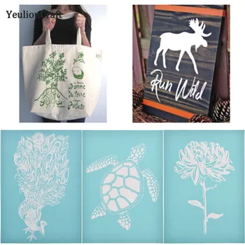 

Chzimade Flower Design Silk Screen Printing Stencils For Pillow T Shirt Painting Wall Handmade Crafts
