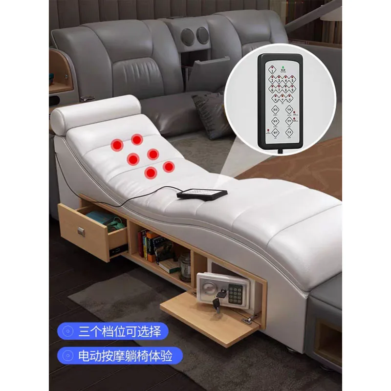 Muebles De Dormitorio ограниченное Новое поступление современный комплект для спальни Moveis Para Quarto мебель Массажная мягкая кровать с сейфом
