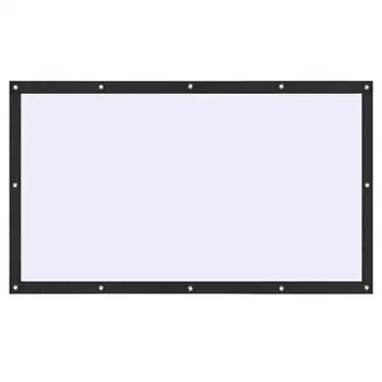

16:9 HD 60-inch foldable projector white screen with hanging holes without frame