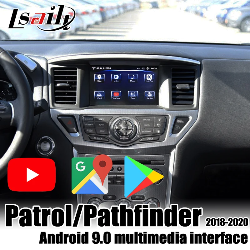 Мультимедийный видеоинтерфейс Lsailt hexa core Android 9 0 для Pathfiner R52 2018 2020 с google youtube carplay