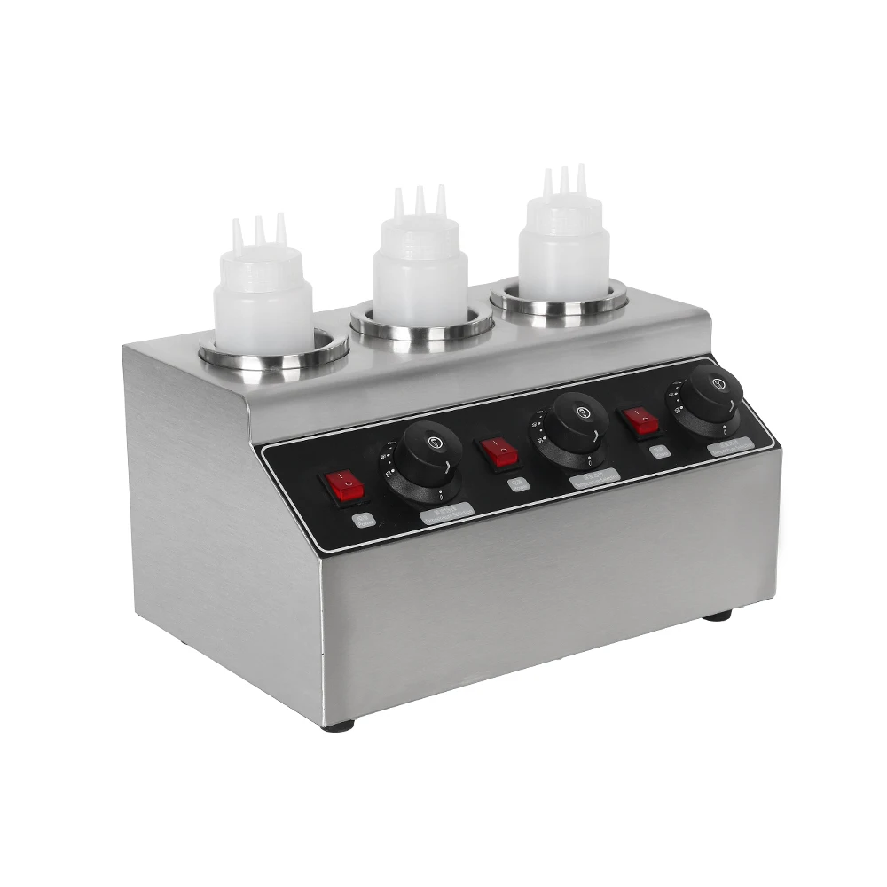 Sauce Warmer 3 Bottles Keep Warming Temperature Control Convenient Operation Easy to Clean