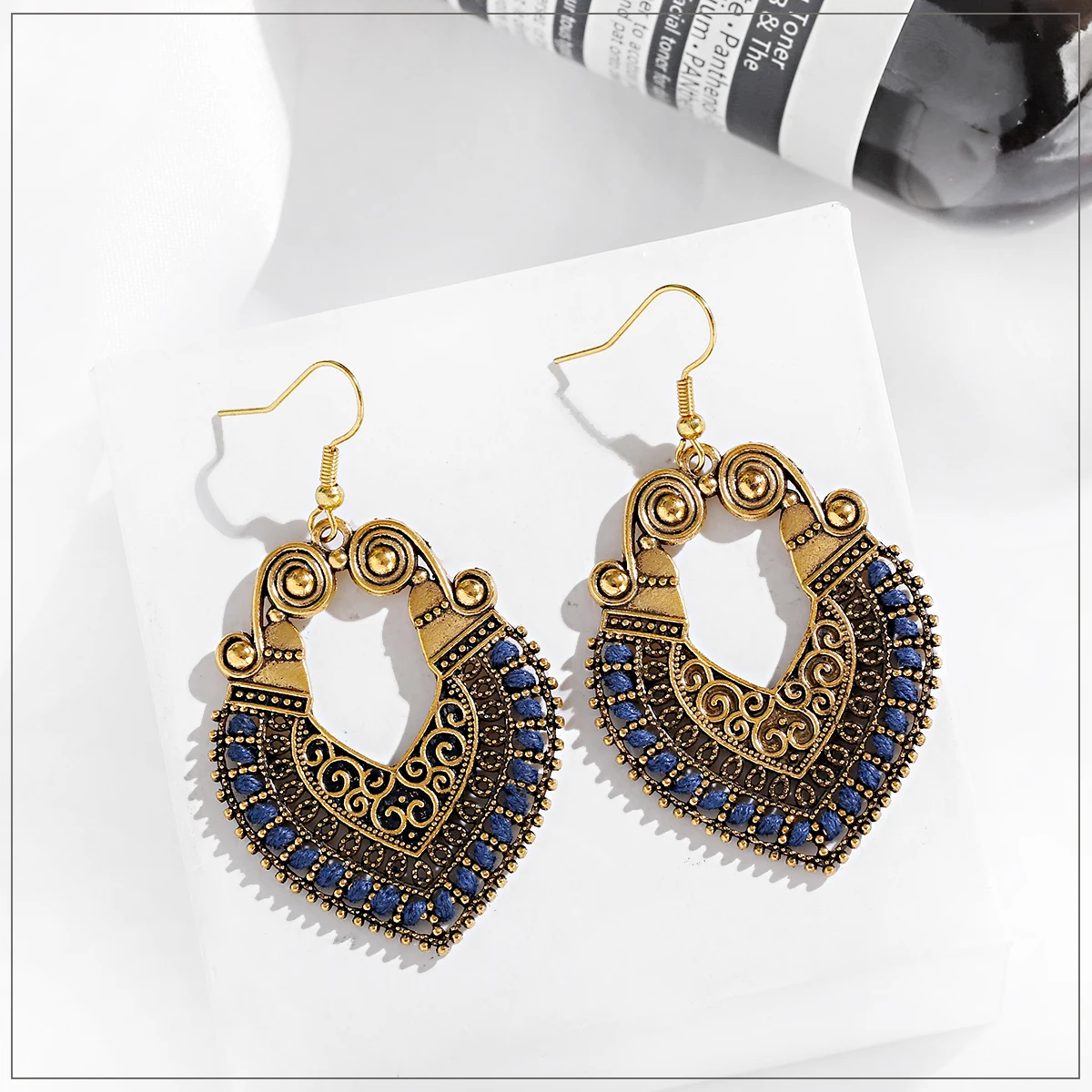 Retro Tibetan Hollow Big Round Circle Drop Earring Hangers Boho Vintage Jhumka Jewelry Gypsy Tribal Indian Earrings For Women | Украшения и