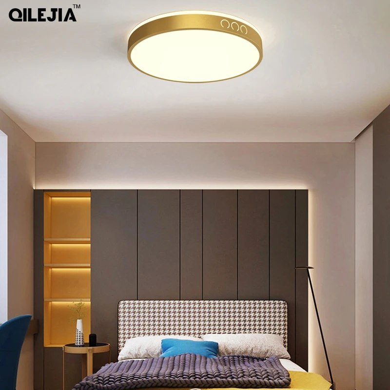 Nordic ceiling lamp gold/black led round bedroom room lamp modern minimalist bedroom fashion creative household lamps