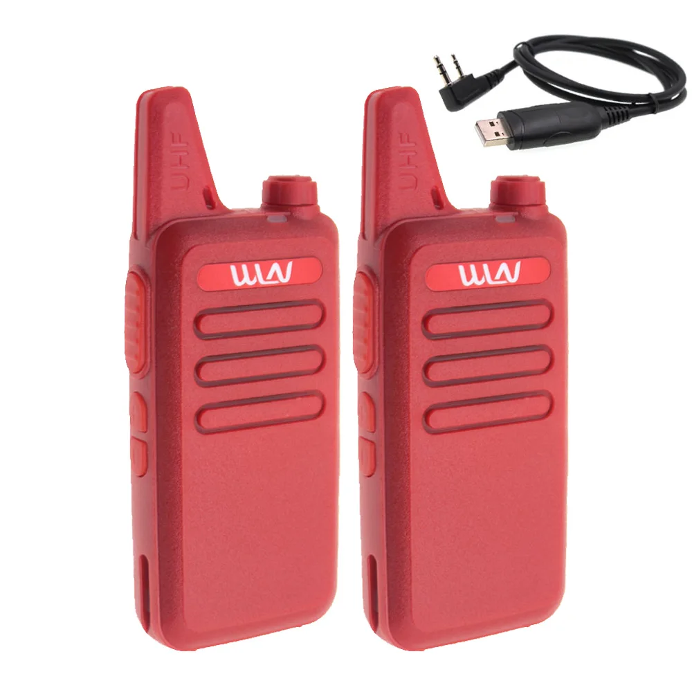 Add 1 cable 2 шт WLN KD-C1 рация UHF 400-470 МГц 16 канальный мини-портативный приемопередатчик радиостанции WLN - Цвет: Add 1 cable
