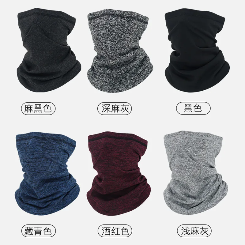 Winter accessories Fleece neck cover Bandana neck gaiter Face scarf headgear Winter Windproof Scarves Fleece Tube Bandana Scarf Mask Soft Half Face Cover SKi Snowboard Neck Warmer Gaiter