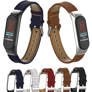 

Genuine Leather Strap for Mi Band 4 Miband 3 Bracelet
