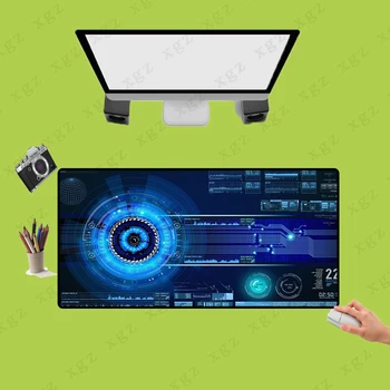 

XGZ DJ Pattern Keyboard Large Size Mouse Pad Natural Rubber Material Waterproof Gaming Mouse Pad Speed Version Game Player