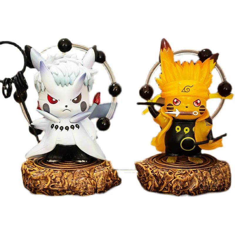 Модельная кукла Покемон Наруто GK Pikachu Cos шесть бессмертных Naruto Uchiha с почвой для