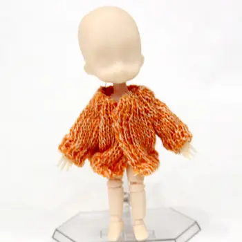 

1pcs Cute Stripe Obitsu11 Doll Striped Knit Hooded Sweater Coat for 1/12 Bjd Doll Clothes Accessories