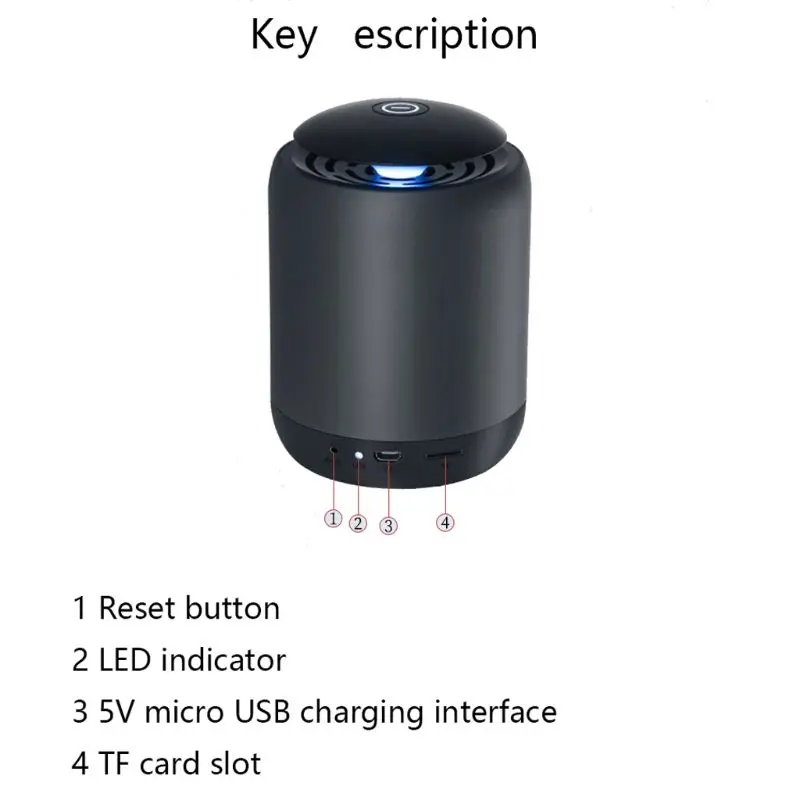 S4 мини металлический беспроводной Bluetooth 4,2 динамик TWS подключения tf-карты вызова C90F