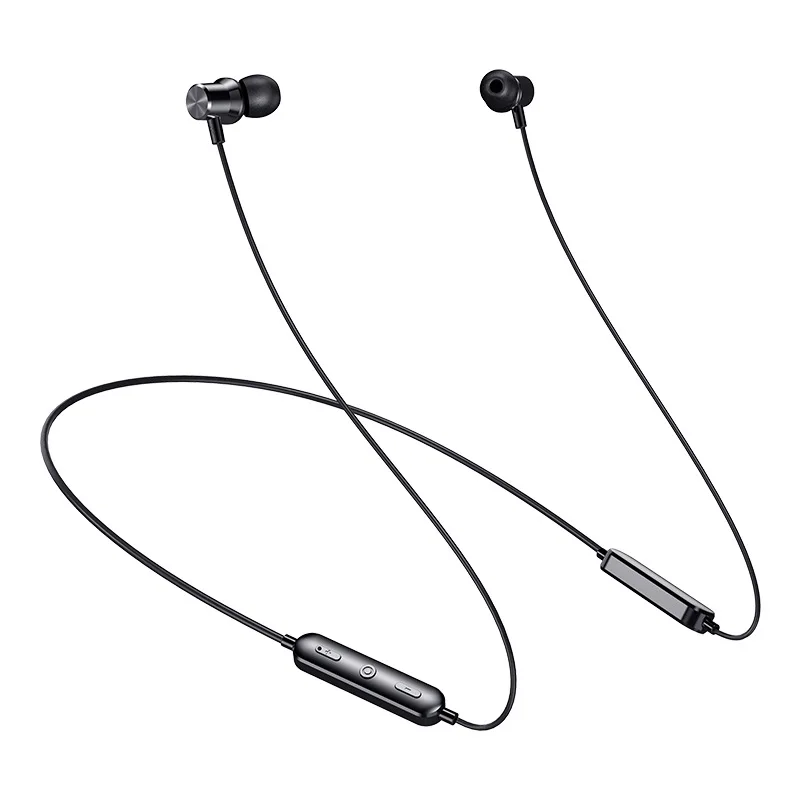 Наушники EARDECO, Bluetooth, 5,0, шейные беспроводные наушники, наушники, магнитная гарнитура с микрофоном, водонепроницаемые наушники для телефона - Цвет: Black