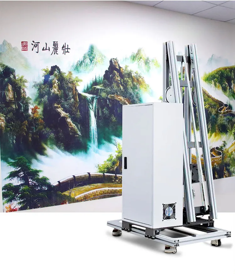  3D Intelligent Vertical Photo Unlimited Width Water Based Ink Wall Printing Machine Price
