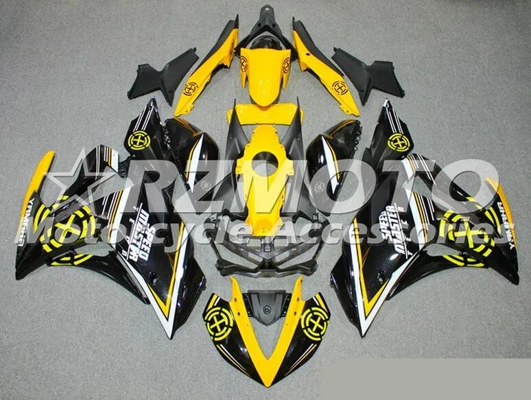 Качество OEM Новое ABS обтекатель комплект подходит для YAMAHA YZF-R3 14 15 16 YZF R3 R25 полный Обтекатели набор на заказ желтый