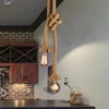 Vintage 1/2/3/4/5m long Hemp Rope Retro Loft Single Head Double Heads Industrial light Hanging Lamp Pendant Light  Edison Lamp ► Photo 2/6