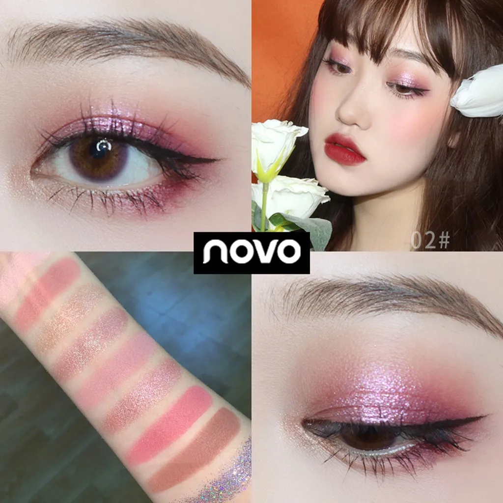 Тени для век Блеск 9 Цвета телесного цвета матовые Smoky Eyes Макияж Палитра для пигментов Набор теней для век косметической# YL5