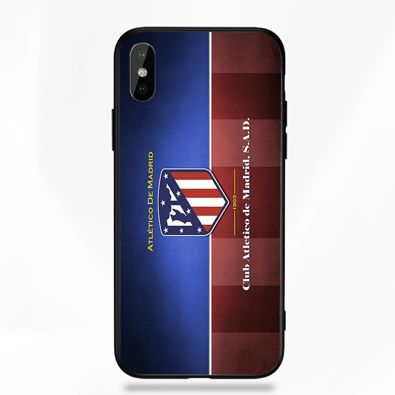 A2058 Чехол для телефона Saul для iphone, чехол Atletico Madrid FC DIY, черный мягкий чехол из ТПУ для iphone 11Pro X XR XS MAX 7 8 7plus 6 6S 5S SE 5 - Цвет: A2058