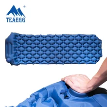 Подлинный Открытый походный коврик Сверхлегкий надувной матрас для кемпинга пляжный пастбищный коврик одноместный синий