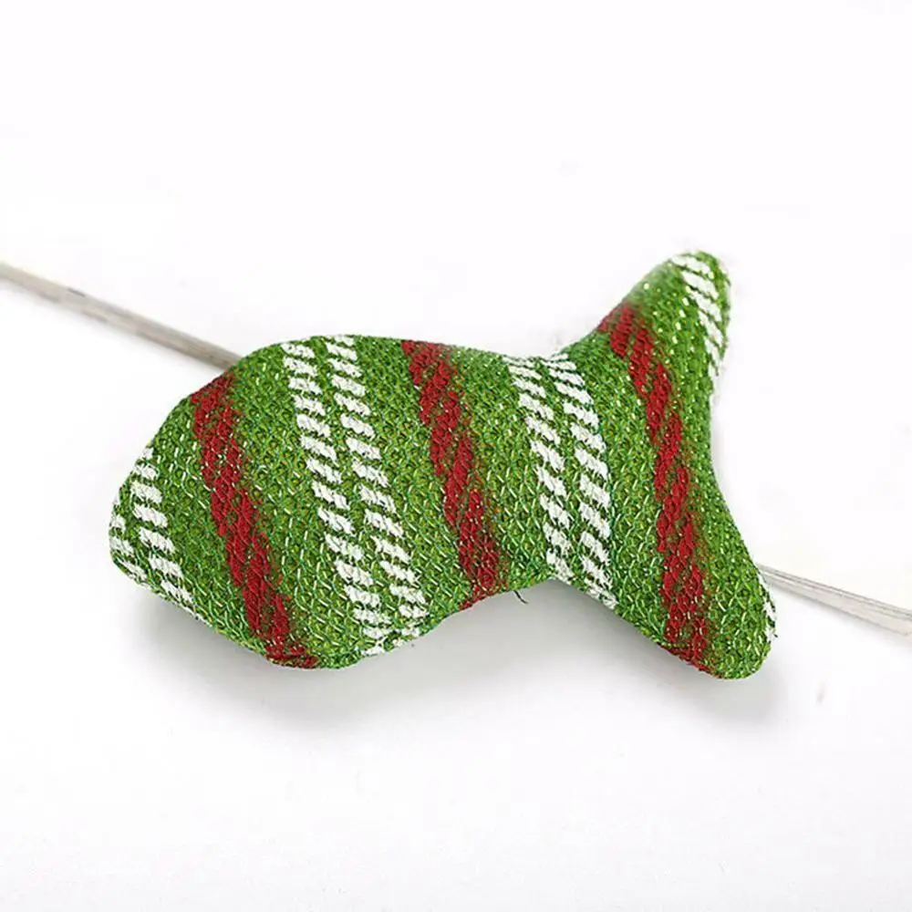 Животное кошка рождество рыба укуса устойчивый к царапинам холст материал щенок