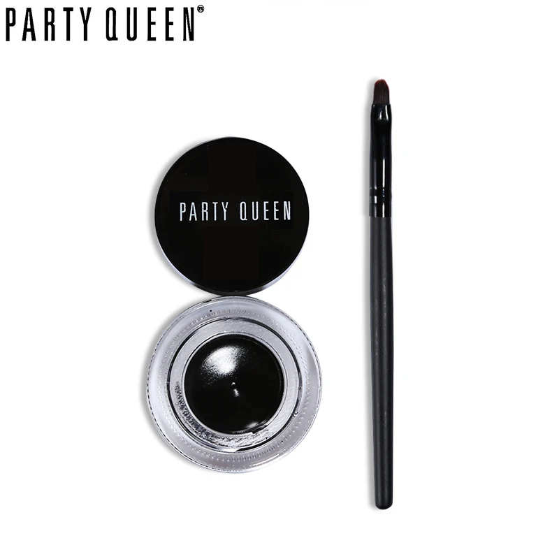 Party Queen Black & Brown Waterproof Smudge-proof Eyeliner Cream Makeup Glamour Eyes Lasting Drama Gel Eyeliner Set With Brush Party Queen Black & Brown Waterproof Smudge-proof Eyeliner Cream Makeup Glamour Eyes Lasting Drama Gel Eyeliner Set With Brush
