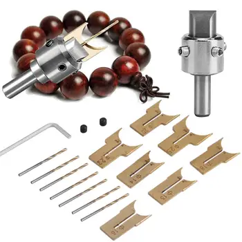 

16pcs Carbide Ball Blade Woodworking Milling Cutter Molding Tool Beads Router Bit Set 14-25mm For Rocessing Beads