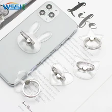 Smartphone-Stand-Holder Finger-Ring Mobile-Phone Transparent Universal Xiaomi Samsung