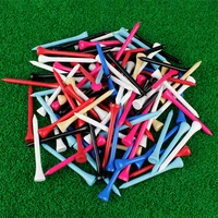 100 Pieces Color Golf Tees Bamboo Wood 70MM Supplies Accessories 2