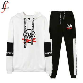 

New Juice Wrld Hooded Tracksuit Men Sets 2019 Autumn Men's Hoodies + Pants Set Fashion Jogger Tracksuits Male Slim Sweatshirt