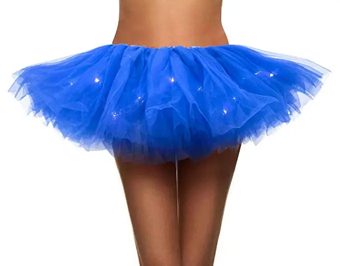 Новинка года. Светодиодный светильник для женщин и девочек. Фатиновая юбка-пачка для танцев. Нарядная юбка в стиле хип-хоп для девичника. Костюм для хеллоуина. Юбка-пачка для взрослых - Цвет: Royal Blue