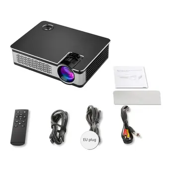 

A6000pro Portable Mini LED Projector with USB VGA HDMI AV Multimedia for Party Home Entertainment with Remote Control